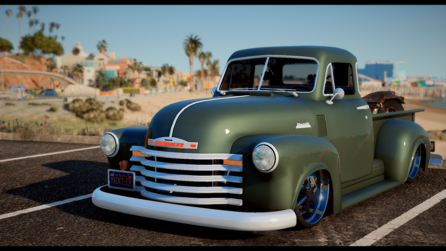 Old School Slammed Chevy Truck