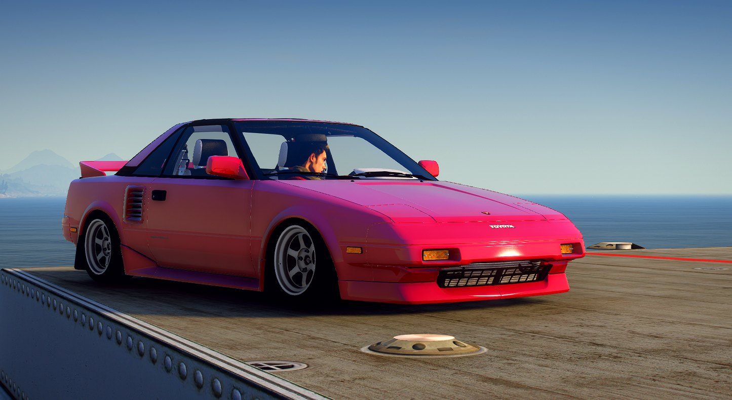 Toyota MR2 MK1 with Animated Engine