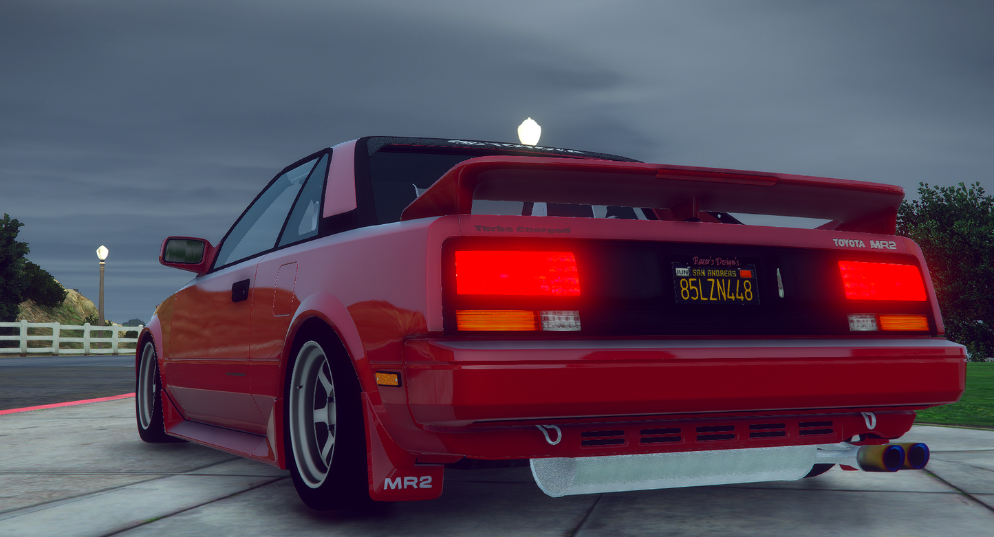 Toyota MR2 MK1 with Animated Engine