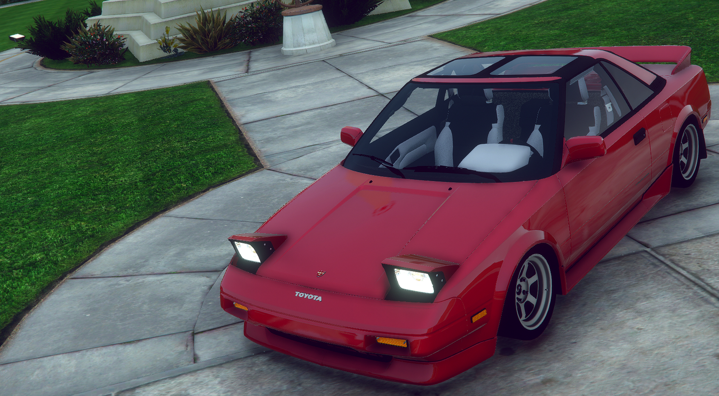 Toyota MR2 MK1 with Animated Engine