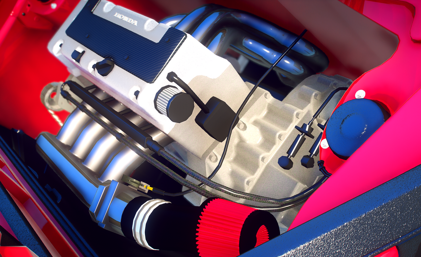 Toyota MR2 MK1 with Animated Engine