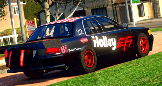 Ford Crown Vic Drag Car with Animated Engine