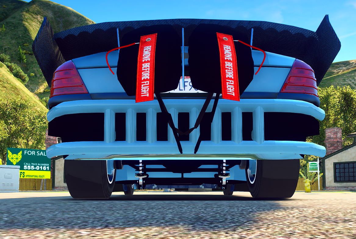 Ford Crown Vic Drag Car with Animated Engine