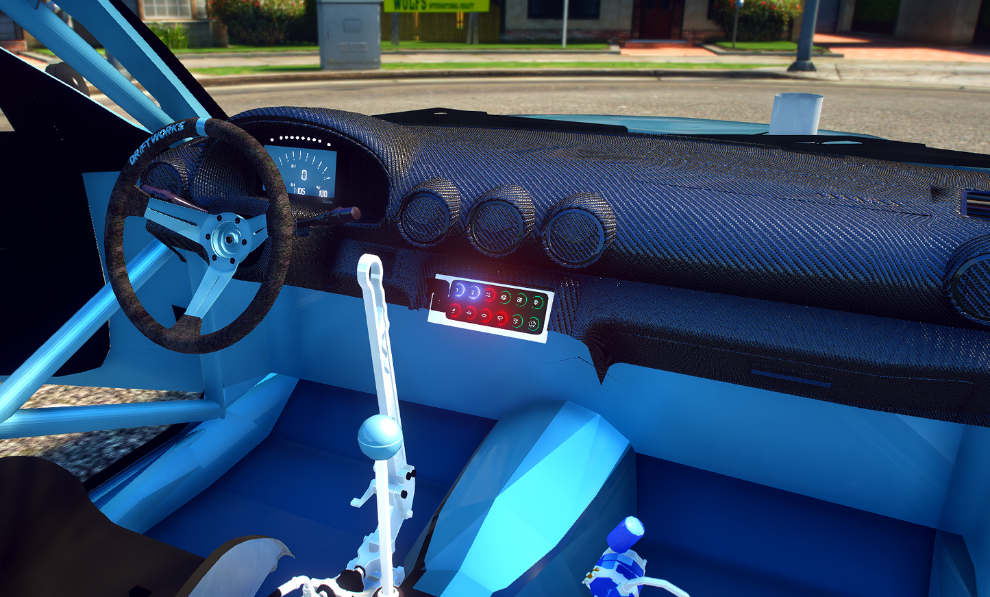 Ford Crown Vic Drag Car with Animated Engine