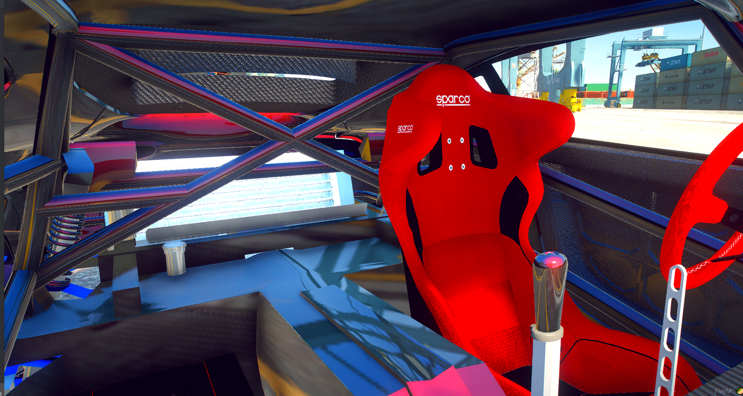 Toyota Supra HGK Drift Car with Animated Engine
