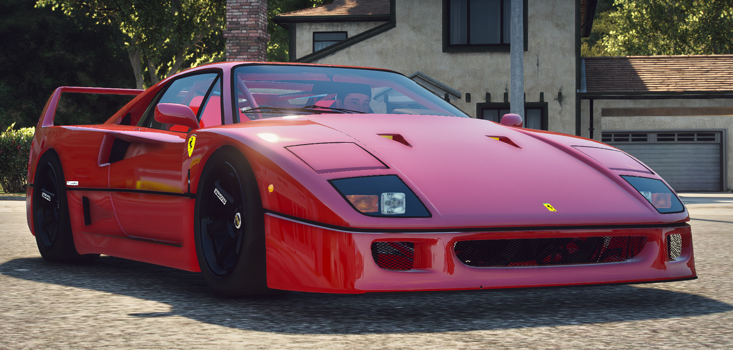 Ferrari F40 Twin Turbo with Animated Engine