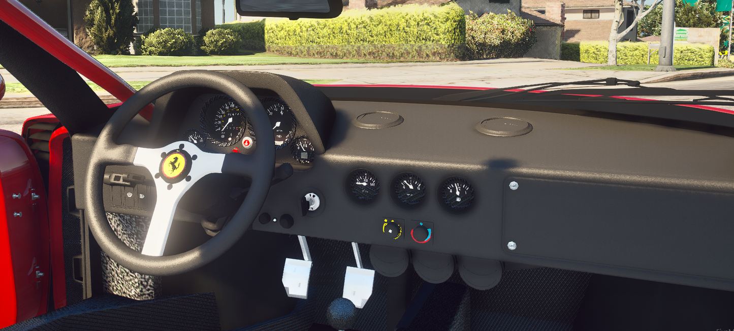 Ferrari F40 Twin Turbo with Animated Engine