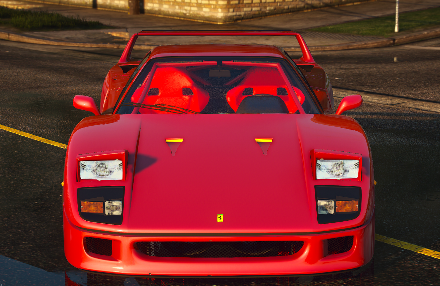 Ferrari F40 Twin Turbo with Animated Engine