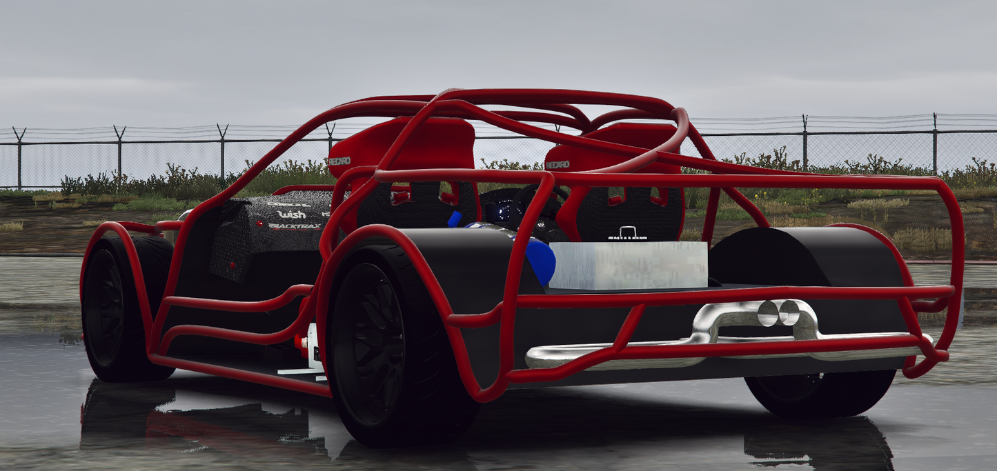 Chevrolet C6 Exo Drift Car with Animated Engine