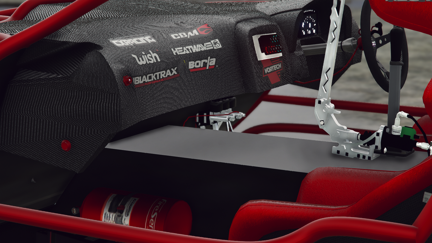 Chevrolet C6 Exo Drift Car with Animated Engine