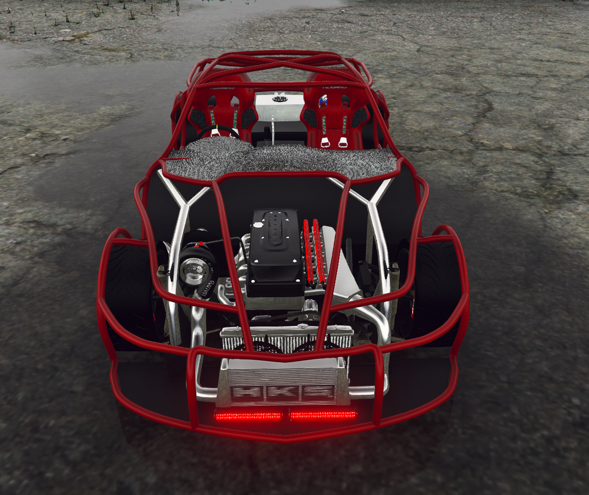 Chevrolet C6 Exo Drift Car with Animated Engine