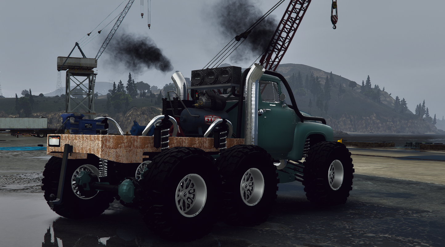 Ford F100 Sema Style with Animated Engine