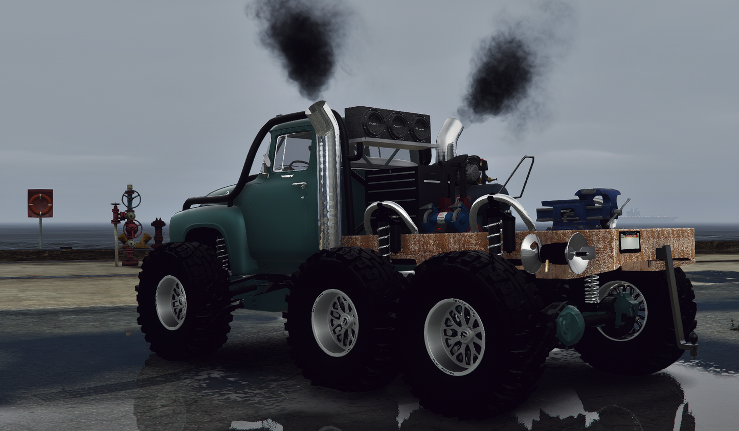 Ford F100 Sema Style with Animated Engine