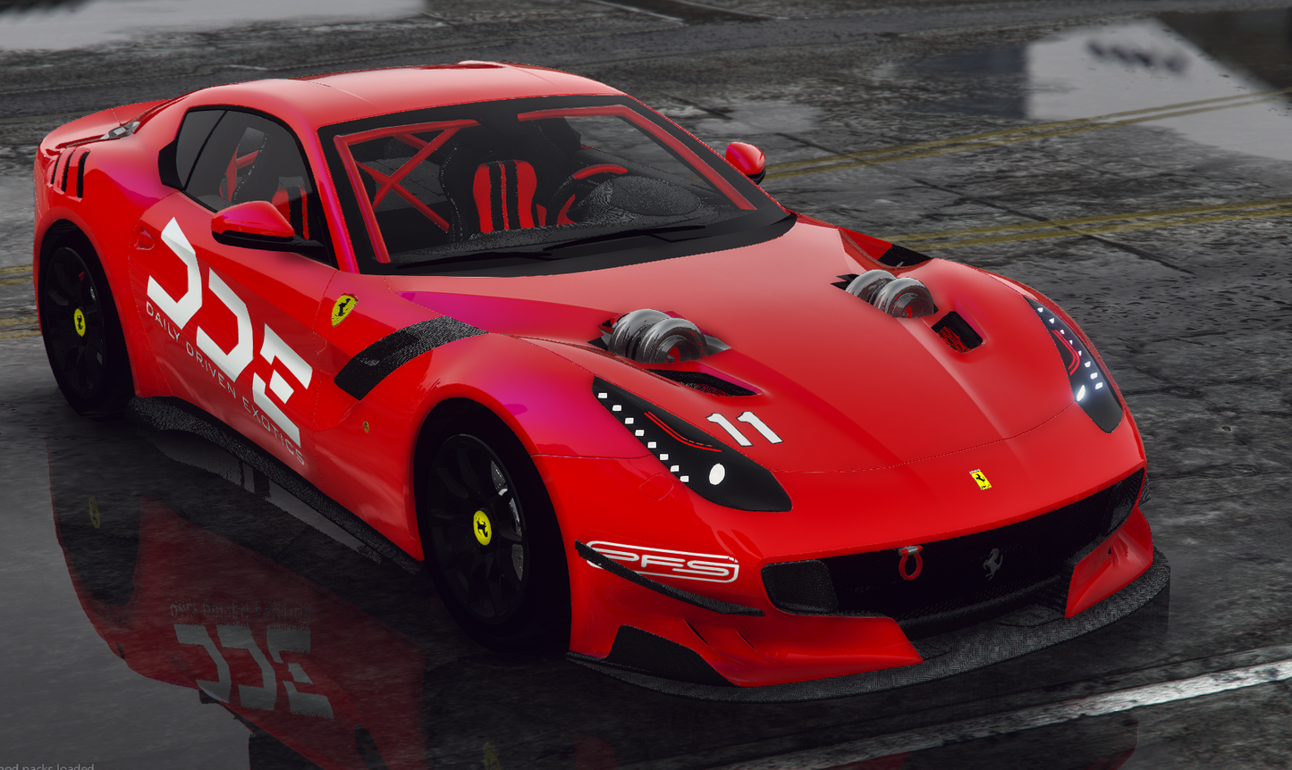 Ferrari F12 TDF DDE Twin Turbo with Animated Engine