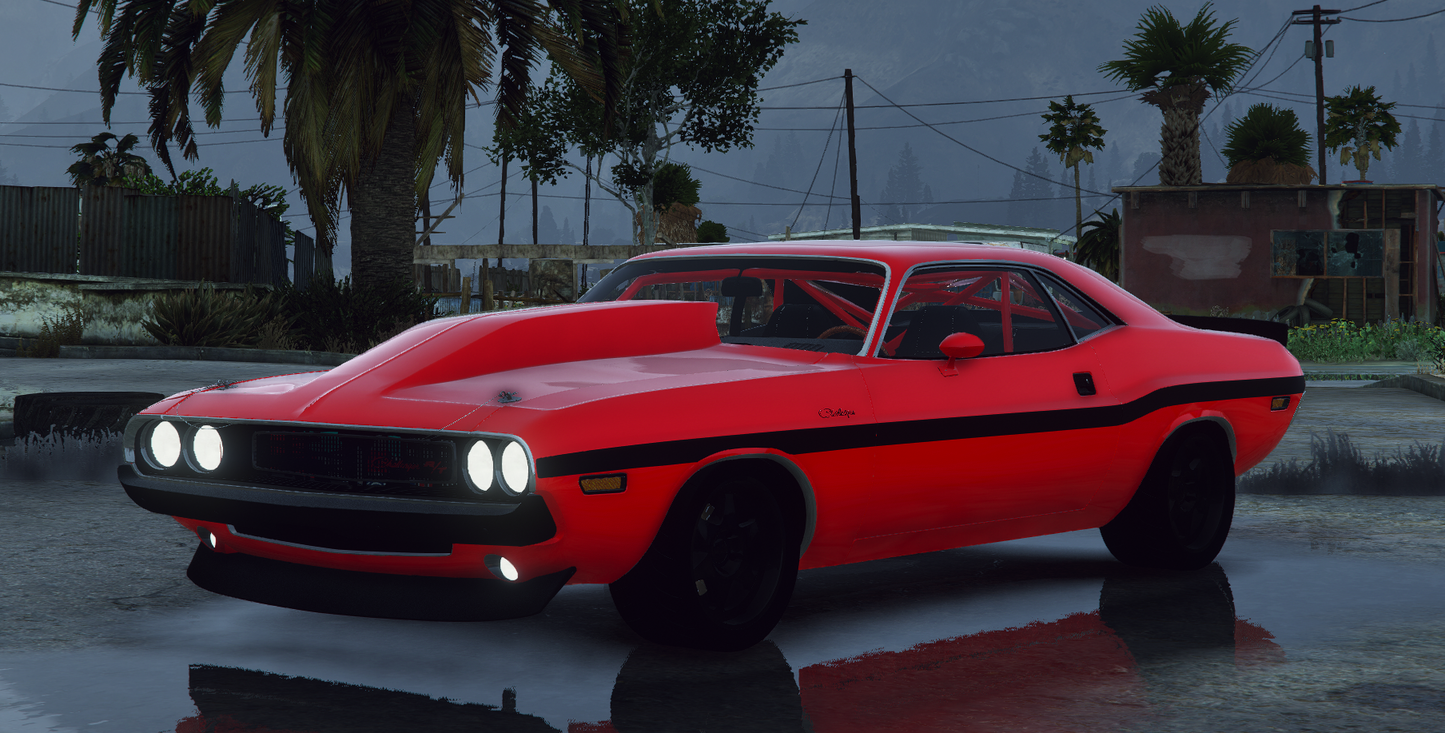 Dodge Challenger Demon Twin Turbo Swapped with Animated Engine