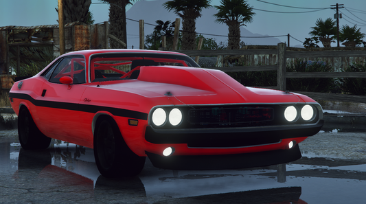 Dodge Challenger Demon Twin Turbo Swapped with Animated Engine