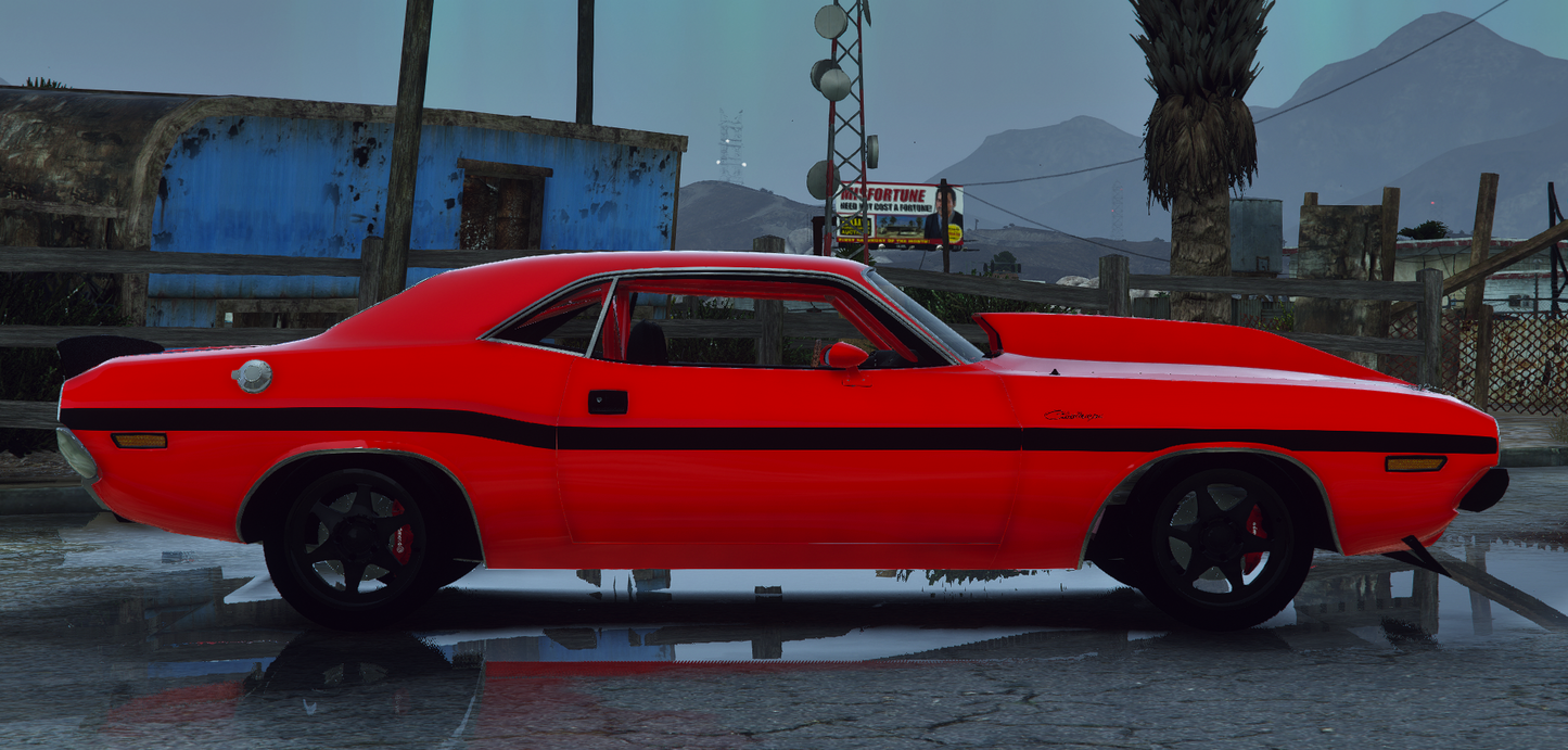 Dodge Challenger Demon Twin Turbo Swapped with Animated Engine