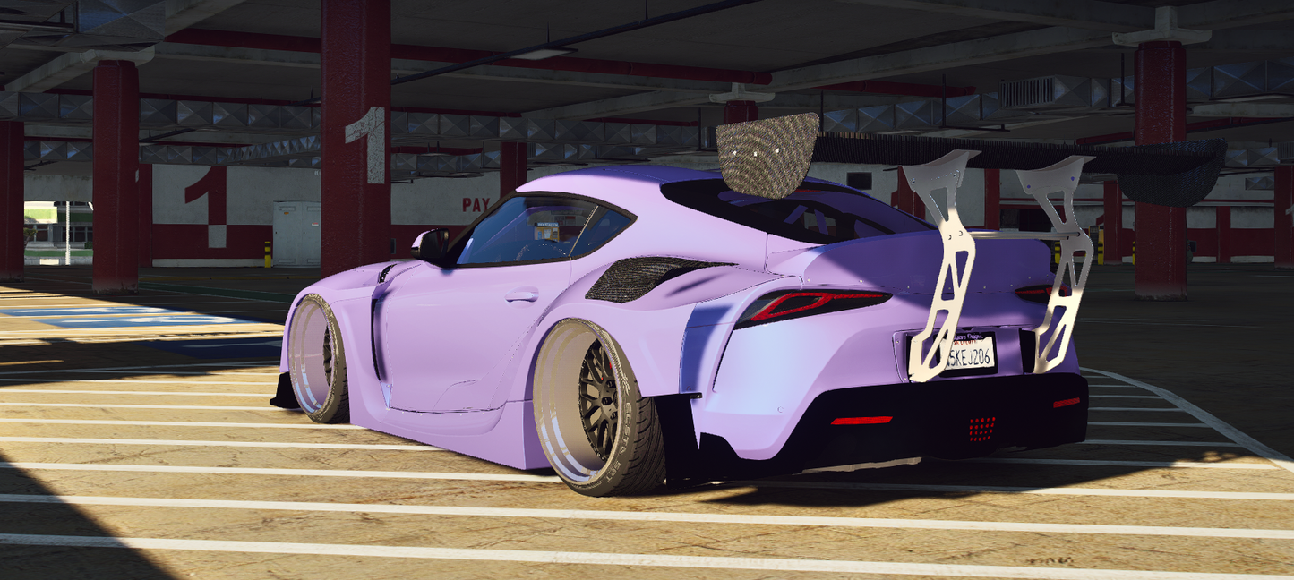 Toyota Supra Widebody with Animated Engine