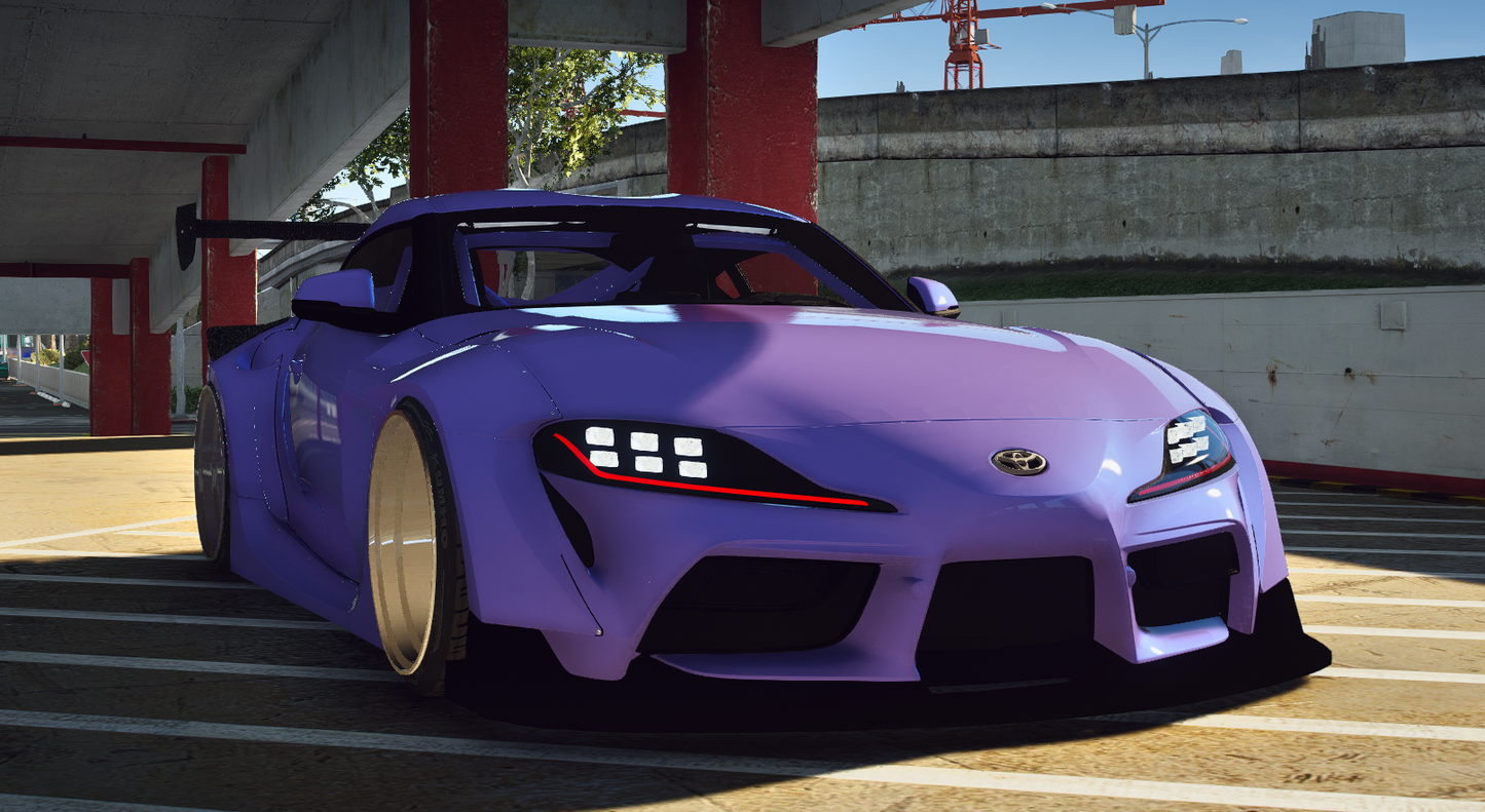 Toyota Supra Widebody with Animated Engine