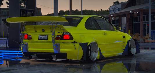 BMW E46 Widebody with Animated Engine