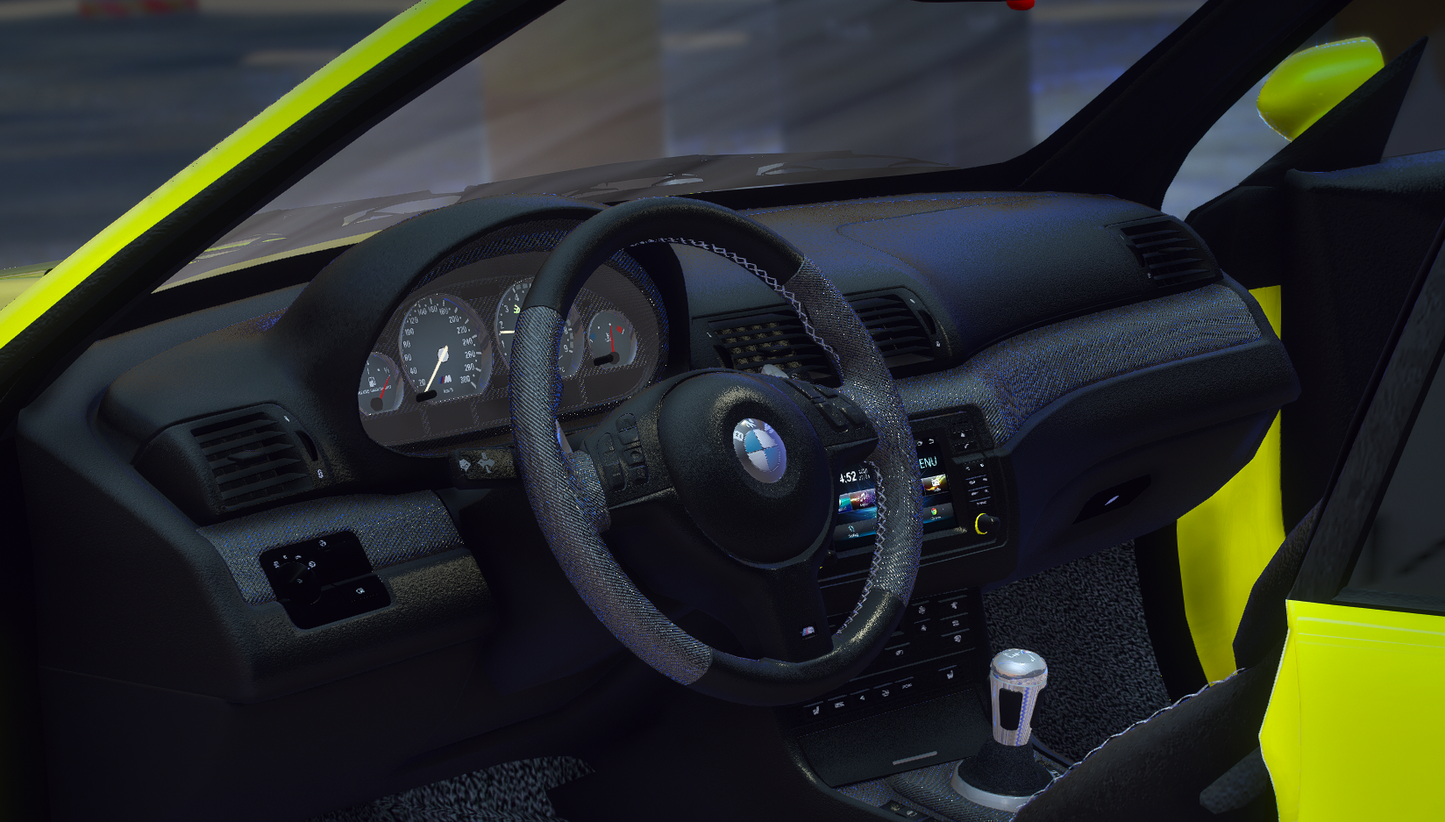 BMW E46 Widebody with Animated Engine