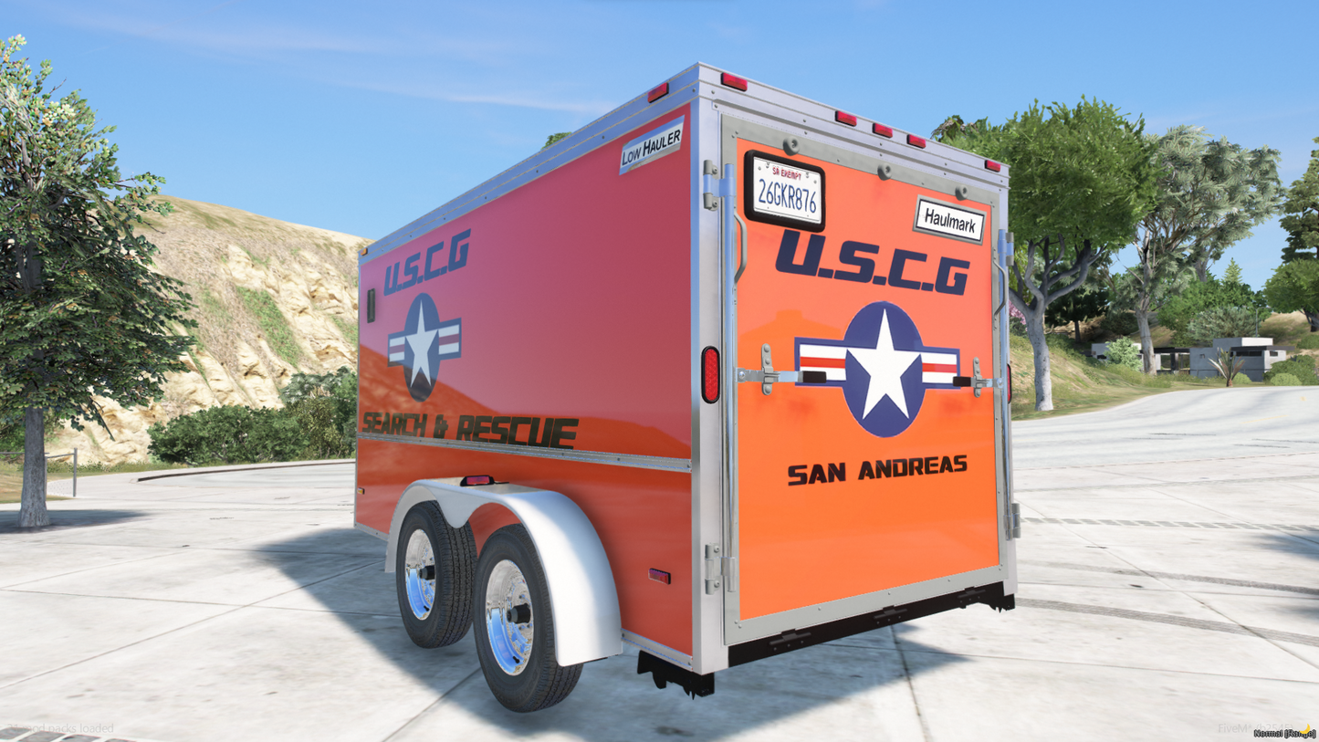 Enclosed Hauling Trailer with Workable Doors