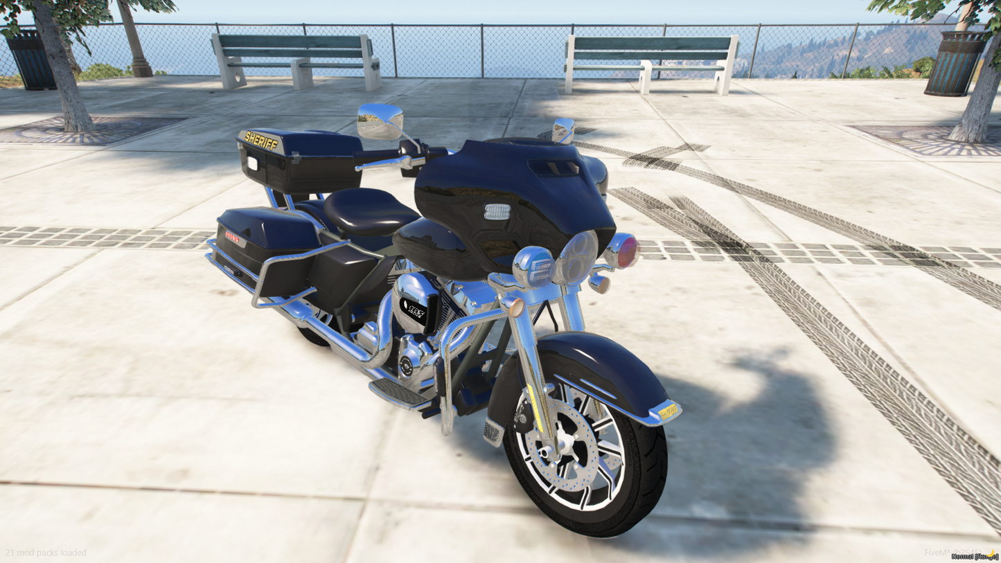 Harley Davidson Unmarked Motorcycle