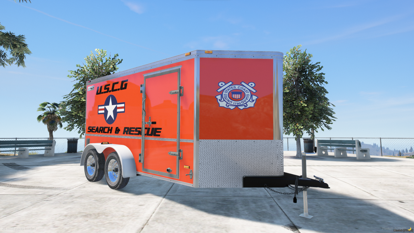 Enclosed Hauling Trailer with Workable Doors