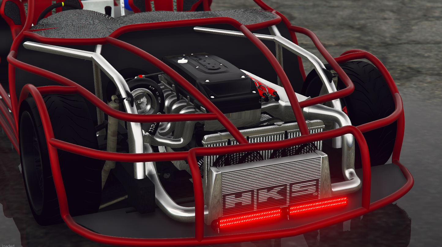 Chevrolet C6 Exo Drift Car with Animated Engine