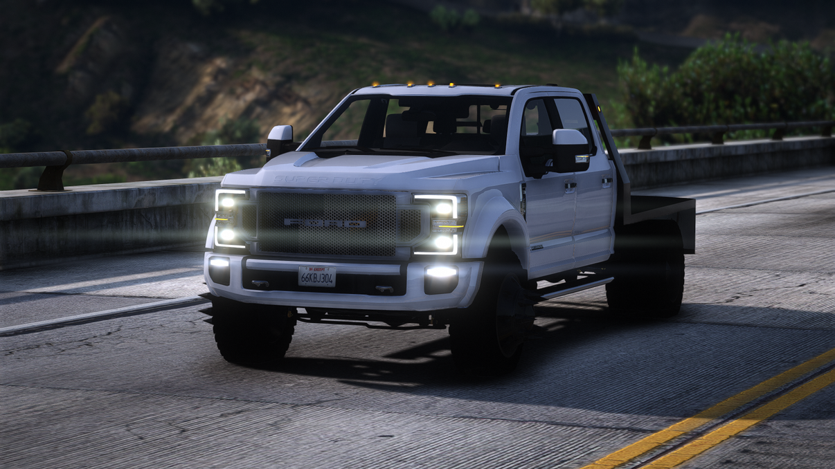 2022 Ford F450 Short Flatbed Pickup Truck – FiveM Mods