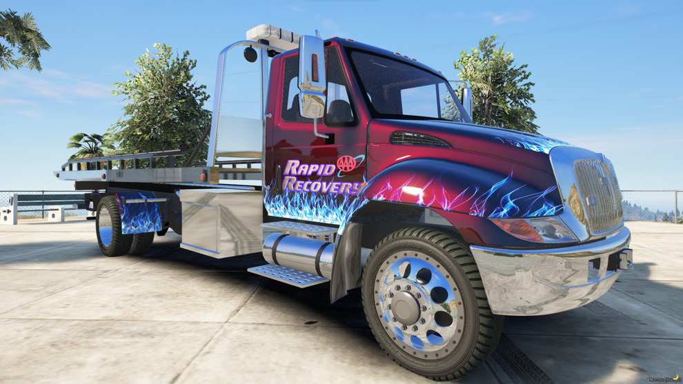 2021 International Durastar Rollback Towing Truck – FiveM Mods